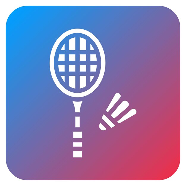 Imagen vectorial de icono de bádminton Se puede usar para equipos deportivos