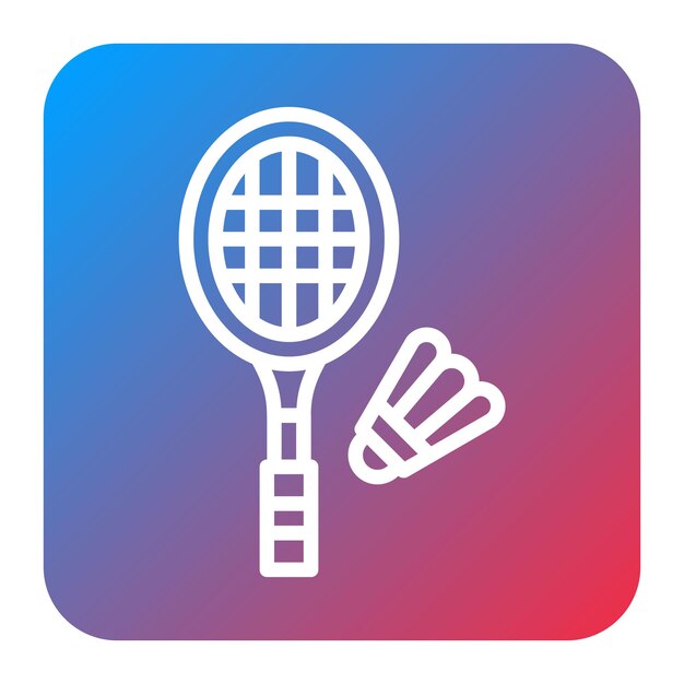 Imagen vectorial de icono de bádminton Se puede usar para equipos deportivos
