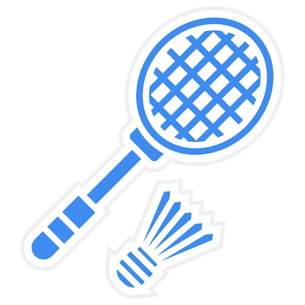 Imagen vectorial de icono de bádminton se puede usar para los juegos olímpicos