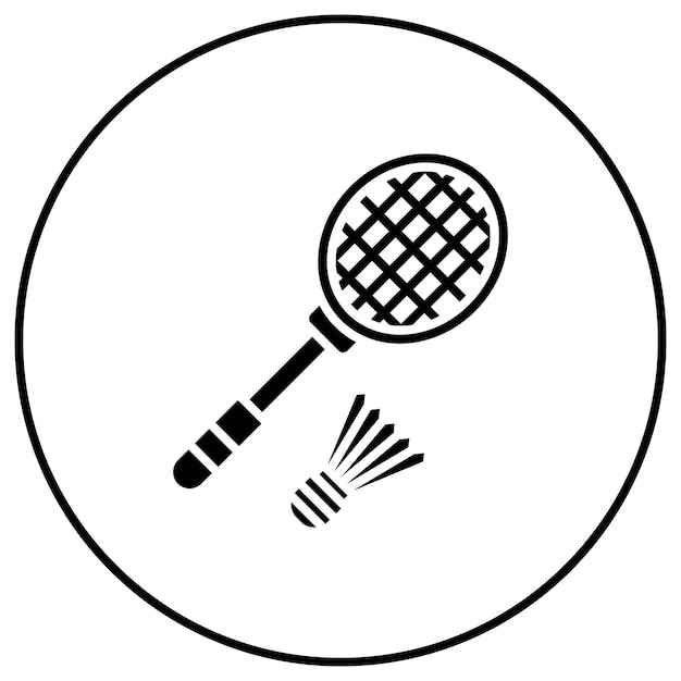 Imagen vectorial de icono de bádminton Se puede usar para los Juegos Olímpicos