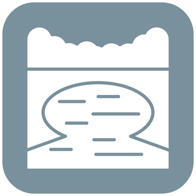 Imagen vectorial del icono de la bahía Se puede usar para Coastline