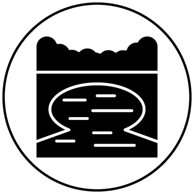 Imagen vectorial del icono de la bahía Se puede usar para Coastline