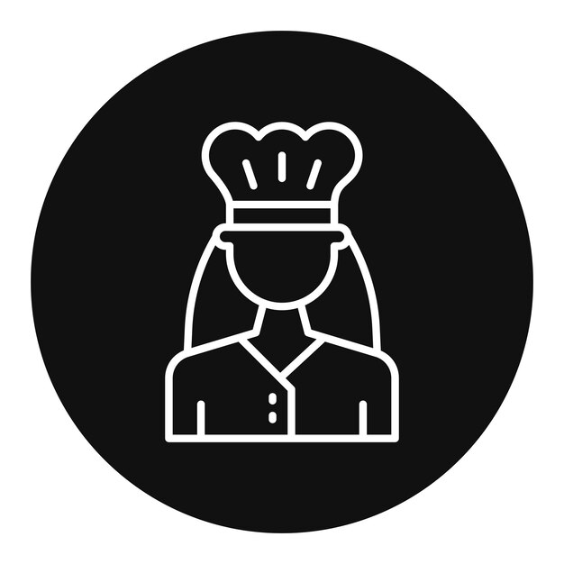 Imagen vectorial del icono de Baker Se puede usar para mujeres