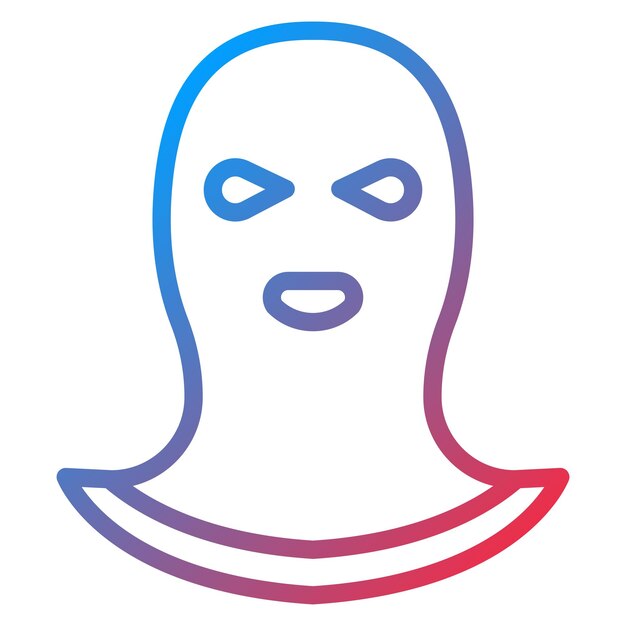 Imagen vectorial del icono de Balaclava Se puede usar para la estación de esquí