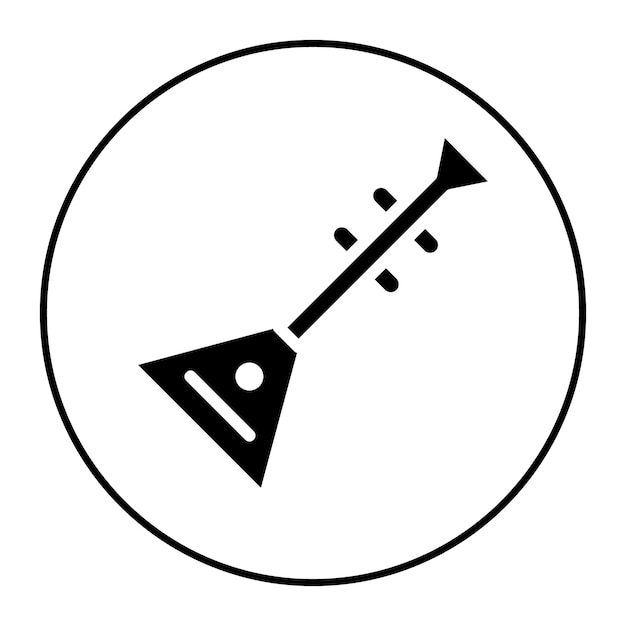 La imagen vectorial del icono de Balalaika se puede utilizar para el instrumento