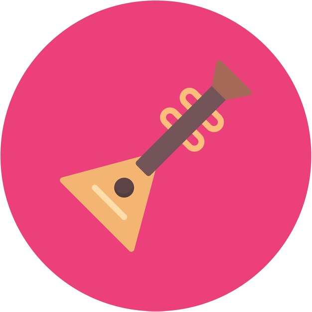 La imagen vectorial del icono de Balalaika se puede utilizar para el instrumento