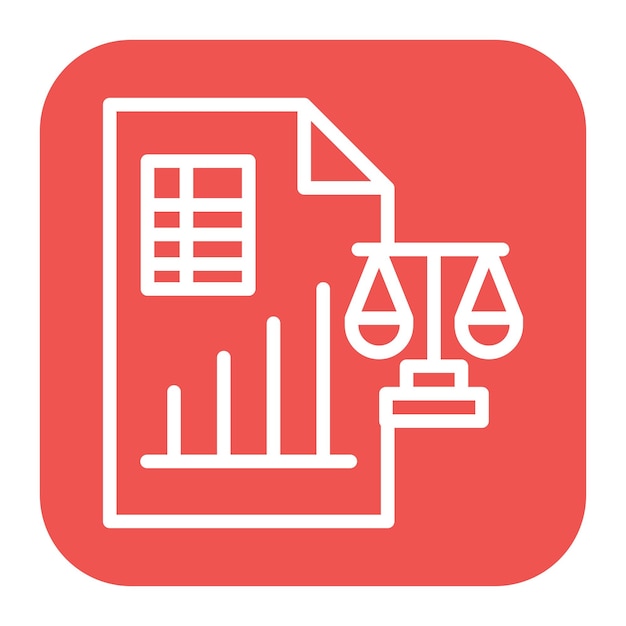 Imagen vectorial del icono del balance puede utilizarse para la auditoría empresarial