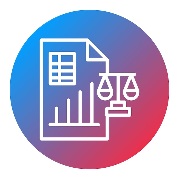 Imagen vectorial del icono del balance puede utilizarse para la auditoría empresarial