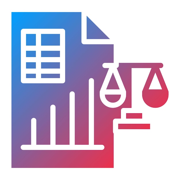 Imagen vectorial del icono del balance puede utilizarse para la auditoría empresarial
