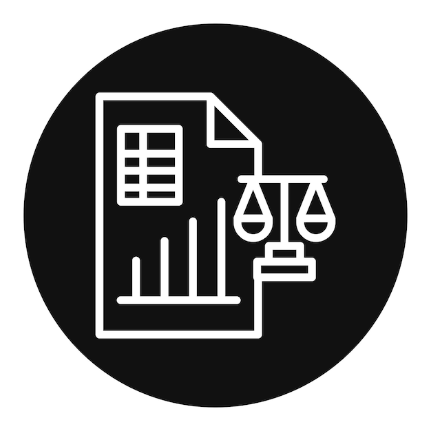 Imagen vectorial del icono del balance puede utilizarse para la auditoría empresarial