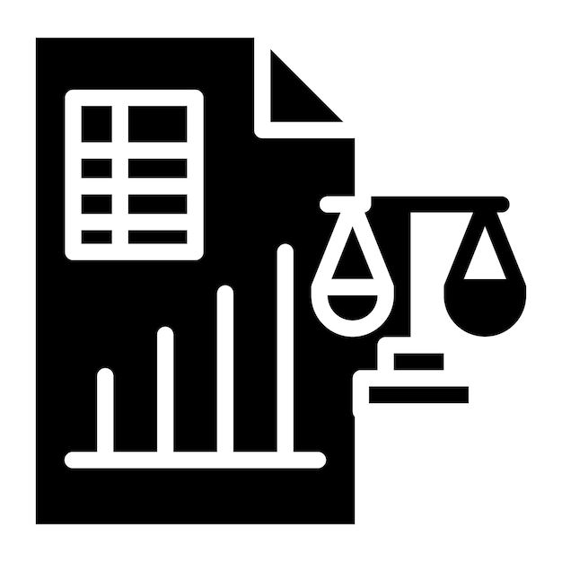 Imagen vectorial del icono del balance puede utilizarse para la auditoría empresarial