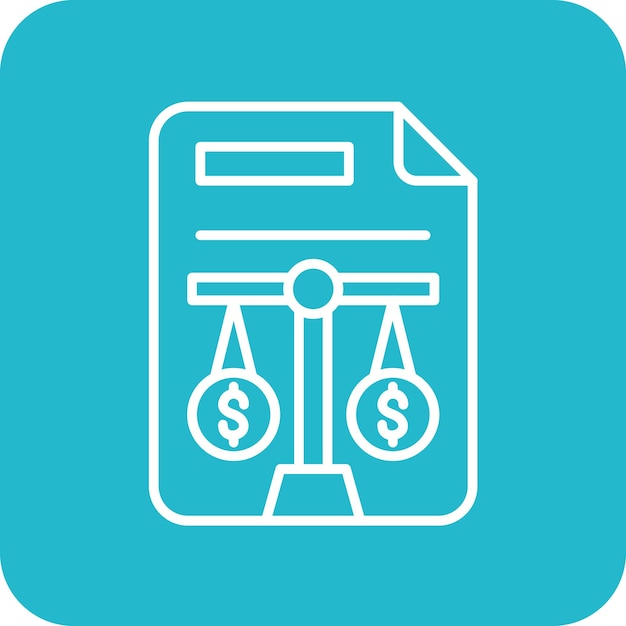 Imagen vectorial del ícono del balance puede utilizarse para la contabilidad