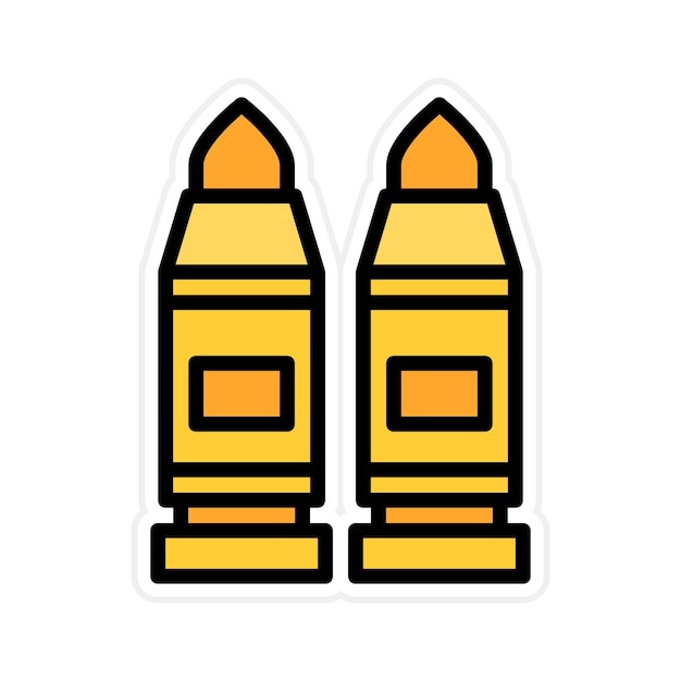 La imagen vectorial del icono de balas se puede utilizar para disparar
