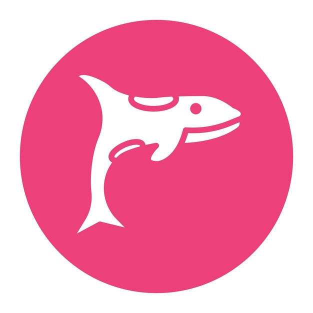 La imagen vectorial del icono de la ballena asesina se puede usar para la selva tropical