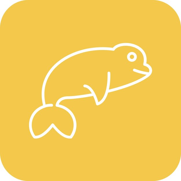 La imagen vectorial del icono de la ballena beluga se puede usar para In The Wild