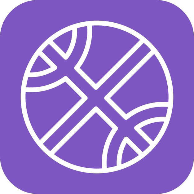 Imagen vectorial de icono de baloncesto Se puede usar para diversión al aire libre