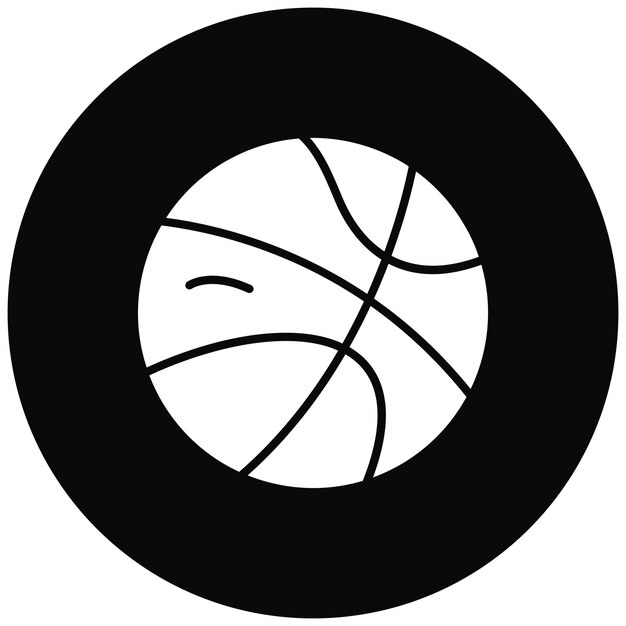 Imagen vectorial de icono de baloncesto Se puede usar para entretenimiento