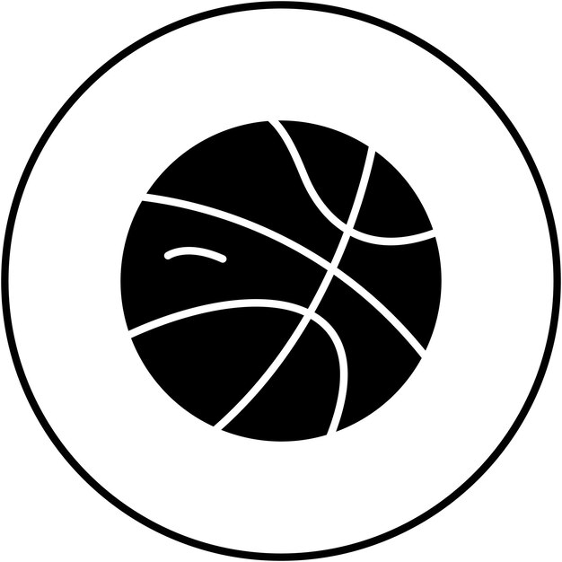 Imagen vectorial de icono de baloncesto Se puede usar para entretenimiento