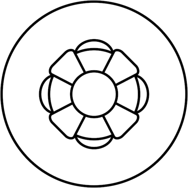 Imagen vectorial del icono de la balsa salvavidas Se puede usar para deportes acuáticos