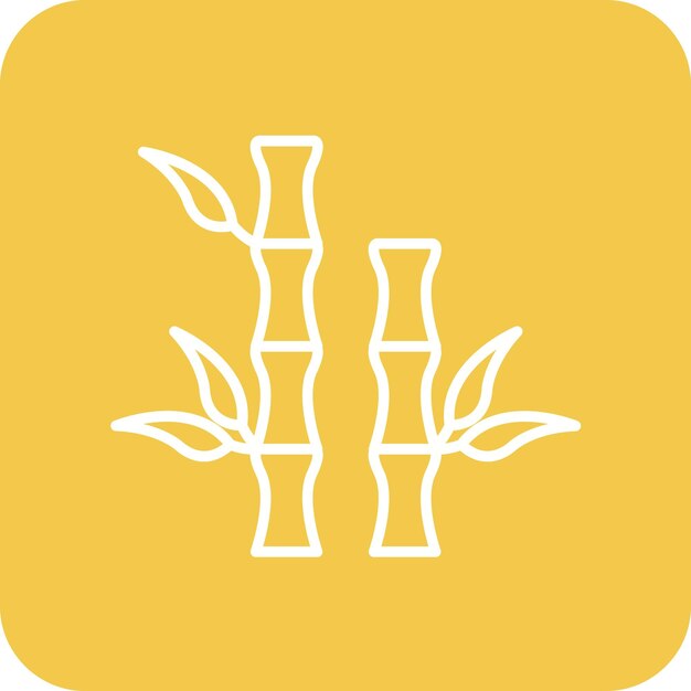 Imagen vectorial de icono de bambú Se puede usar para Spa