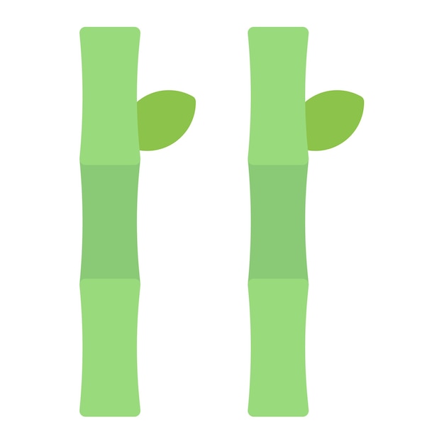 Imagen vectorial de icono de bambú Puede utilizarse para las características de la tela
