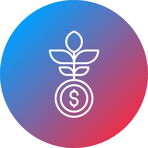 Imagen vectorial del icono bancario de inversión Se puede utilizar para invertir