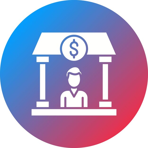 Imagen vectorial de icono bancario personal Puede utilizarse para la contabilidad