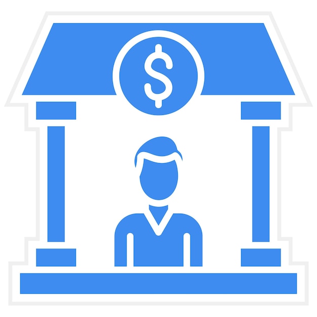 Imagen vectorial de icono bancario personal Puede utilizarse para la contabilidad