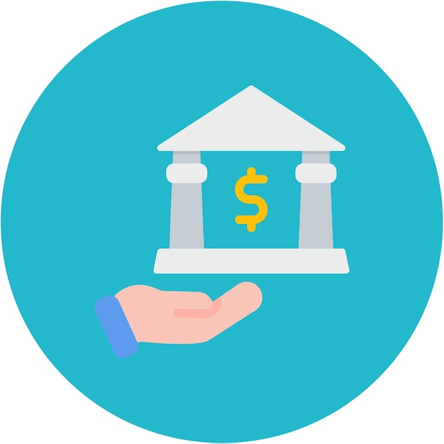 Imagen vectorial del icono del banco minorista Se puede utilizar para la banca