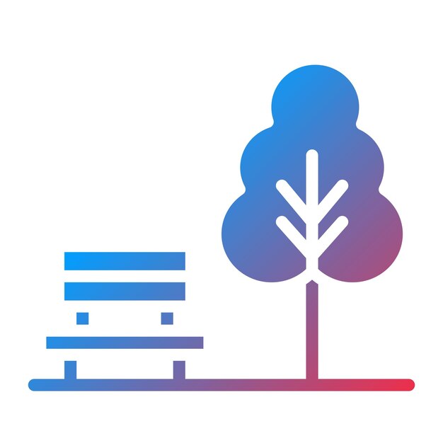 Imagen vectorial del icono del banco del parque Se puede usar para trekking