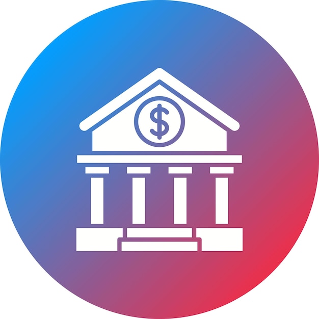 Imagen vectorial del icono del banco Se puede utilizar para banca y finanzas