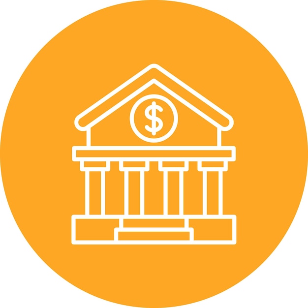 Imagen vectorial del icono del banco Se puede utilizar para banca y finanzas