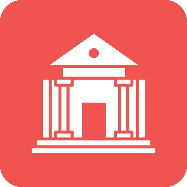 Imagen vectorial del icono del banco Se puede utilizar para los elementos de la ciudad