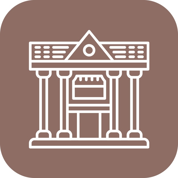 Imagen vectorial del icono del banco Se puede utilizar para Fintech