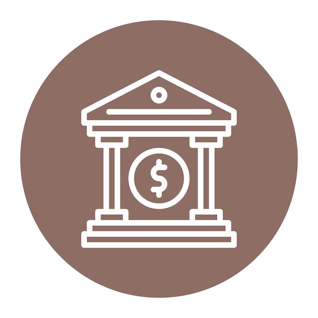 Imagen vectorial del icono del banco Se puede utilizar para Luxury