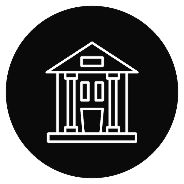 Imagen vectorial del icono del banco Se puede utilizar para negocios y finanzas