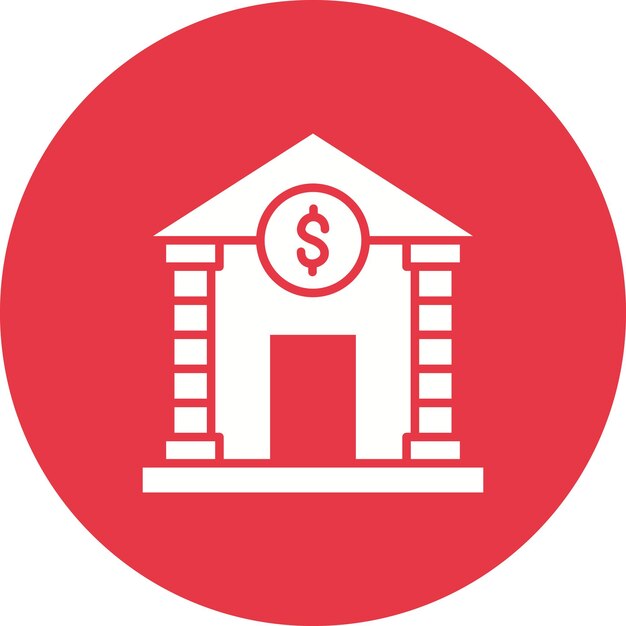 Imagen vectorial del icono del banco Se puede utilizar para negocios