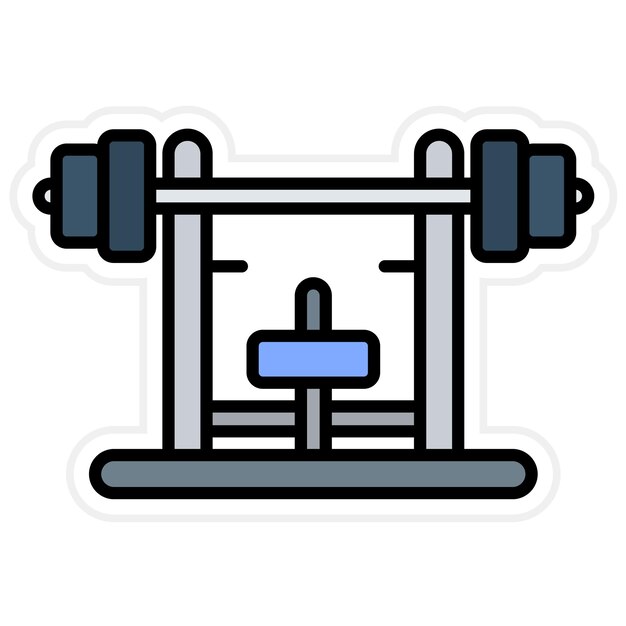 Imagen vectorial del icono del banco Puede utilizarse para el gimnasio