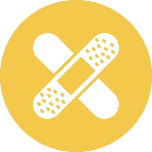 Imagen vectorial del icono de Band Aid Se puede usar para el bienestar físico