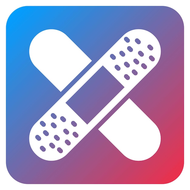 Imagen vectorial del icono de Band Aid Se puede usar para el bienestar físico