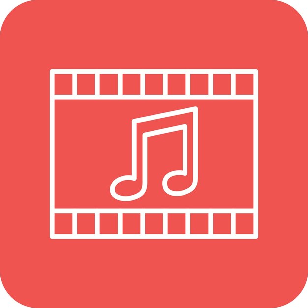 La imagen vectorial del icono de la banda sonora se puede utilizar para la producción de video