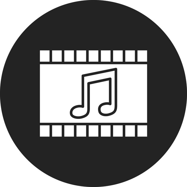 La imagen vectorial del icono de la banda sonora se puede utilizar para la producción de video
