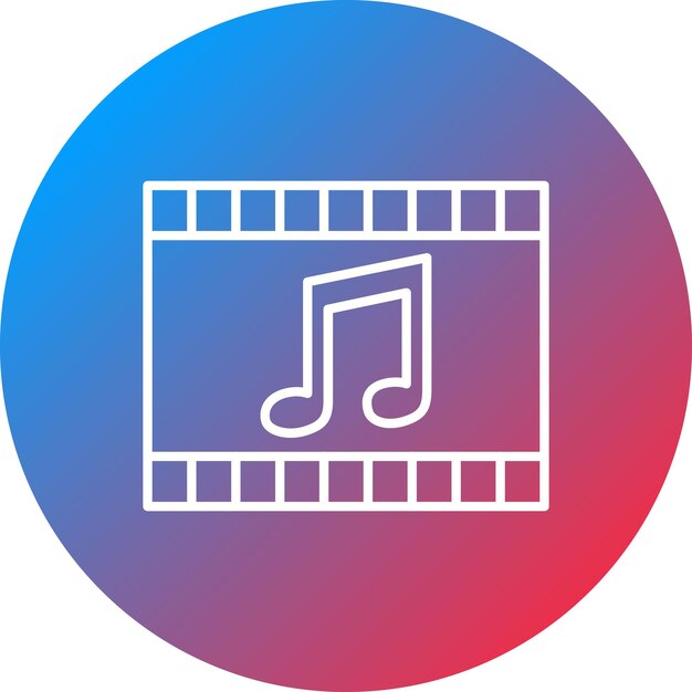 La imagen vectorial del icono de la banda sonora se puede utilizar para la producción de video