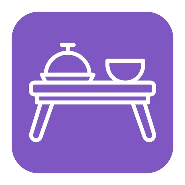 Imagen vectorial del icono de la bandeja de desayuno Se puede usar para el brunch