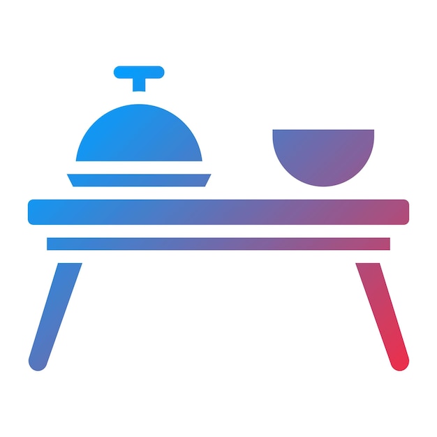 Imagen vectorial del icono de la bandeja de desayuno Se puede usar para el brunch