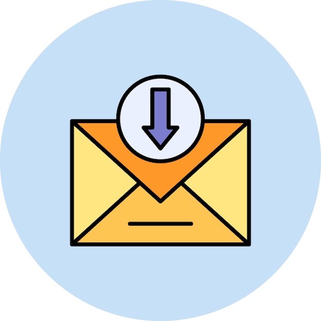 Imagen vectorial del icono de la bandeja de entrada Se puede utilizar para la productividad