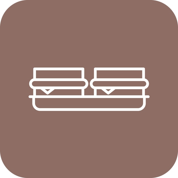 Imagen vectorial del icono de la bandeja de sándwiches Se puede usar para catering