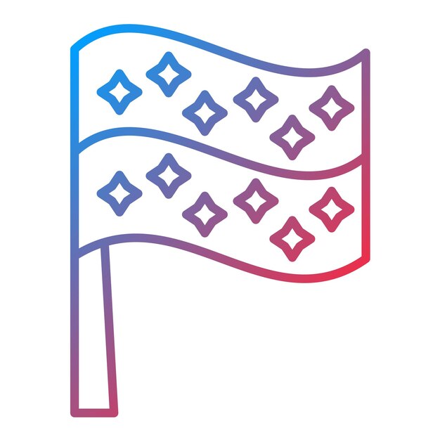 La imagen vectorial del icono de la bandera se puede utilizar para el arranque