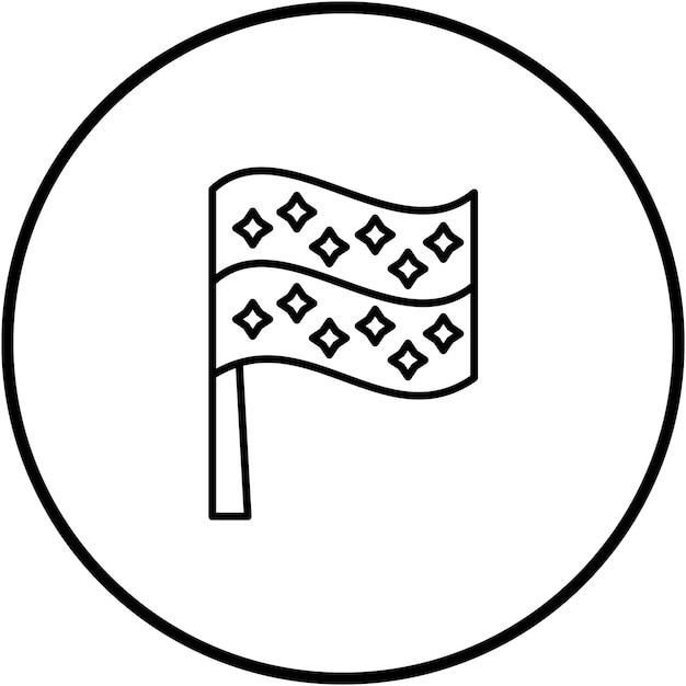 La imagen vectorial del icono de la bandera se puede utilizar para el arranque
