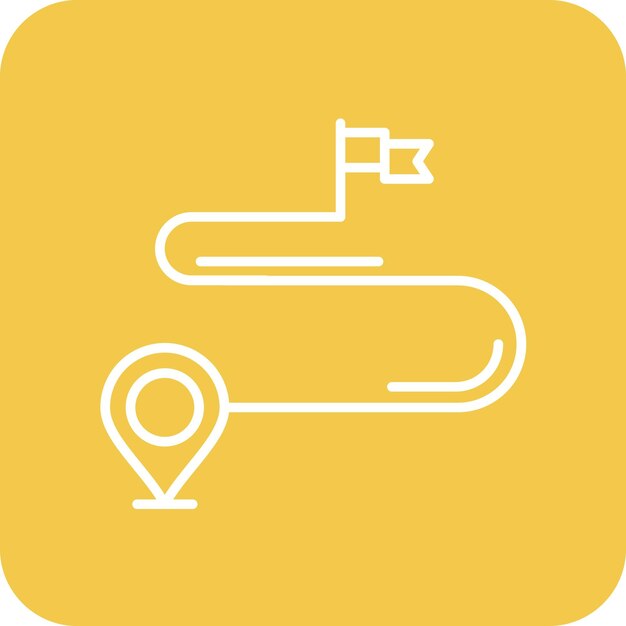 La imagen vectorial del icono de la bandera se puede utilizar para el mapa y la navegación